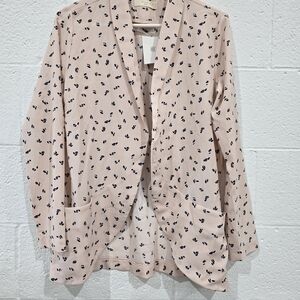 Nordstrom Pink and Black Patterned Blazer